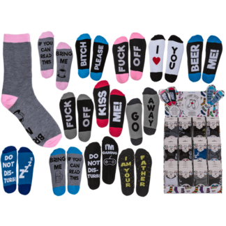 Funny Socks with Text, one size,