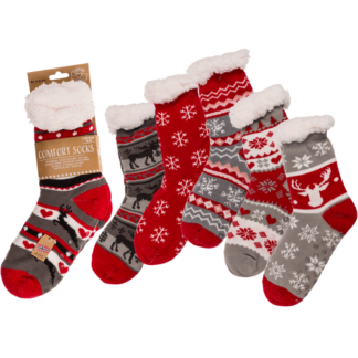 Women comfort socks, Ice Flower & Reindeer