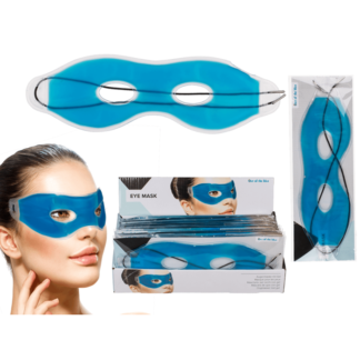 Blue eye mask with gel, ca. 24 cm,