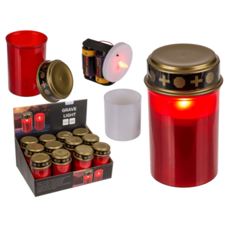 LED grave light, red,