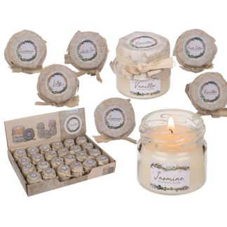 Candle with natural wax (White Tea, Vanilla, Lily,