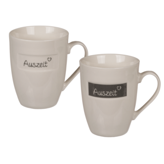 New bone china mug, Auszeit,