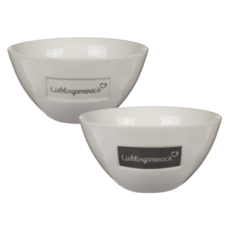 New bone china cereal bowl, Lieblingsmensch,