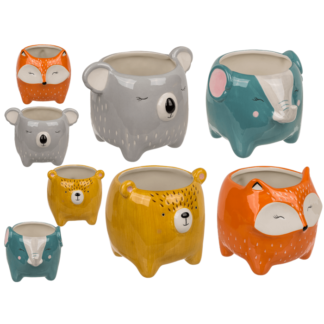 Decoration pot, animals,