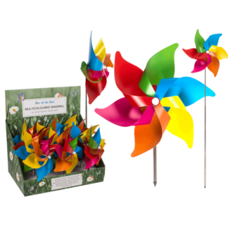 Multicoloured windmilll ca. 27 cm,
