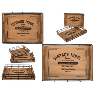 Wooden/Metal  tray, Vintage Home,