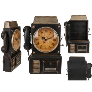 Metal key box, telephone,