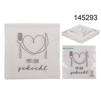 Paper napkins, Mit Liebe gekocht,