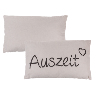Creme coloured decoration cushion, Auszeit,