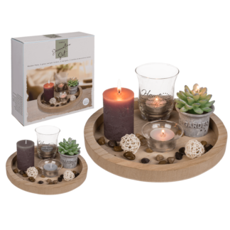 Natural coloured Wooden Plate, round