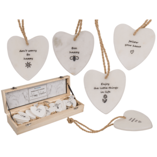 Marble hearts, Happy Hearts, for hanging,