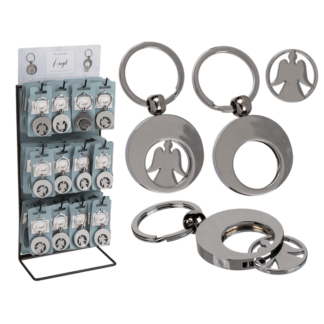 Metal Keychain, Angel, with Trolley Coin,