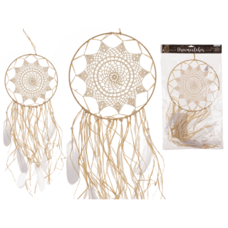 Ivory coloured fabric Dreamcatcher, Boho,
