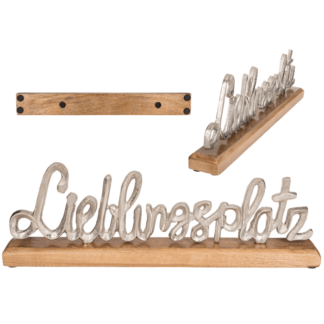 Silver-coloured wording, Lieblingsplatz