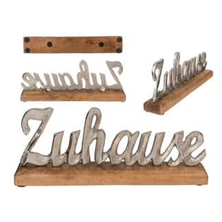Silver coloured wording, Zuhause,