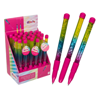 Plastic pen, Liquid Glitter,