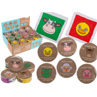 Magic cotton towel, Farm Animals,