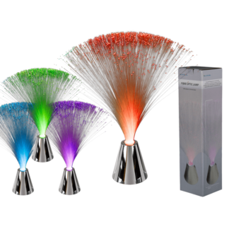 Plastic Fiber lamp with chrome base,