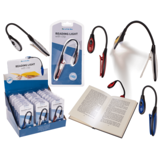 Reading lamp with 2 LED (incl. batteries),