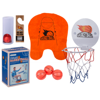 Toilet basketball set, set of 7,