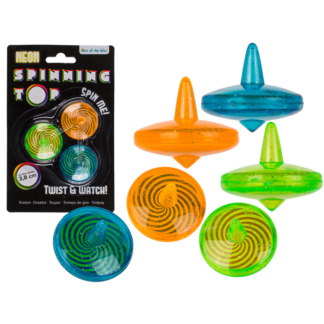 Neon Spinning Top, plastic material, approx. 3,8