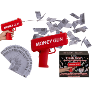 Cash gun, with € toy money,