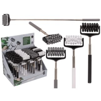 Extendable massage roller with rubber handle,