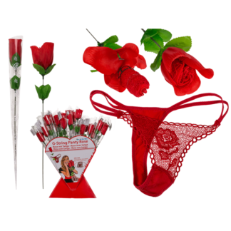 Rose with red G-string,
