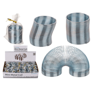Silver coloured mini metal coil,
