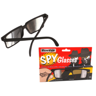 Spy Glasses with side mirror in frame temples,