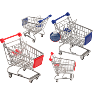 Metal mini shopping trolley,
