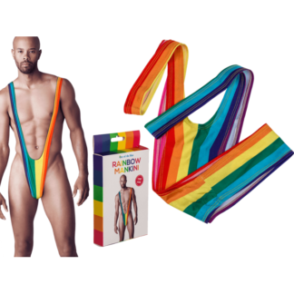 Man Swimsuit, Rainbow Mankini, Pride,