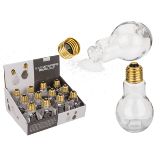 Glass salt & pepper shaker, Bulb,