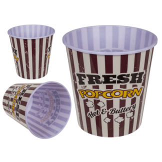 Plastic Popcorn Bucket, Vintage Look,