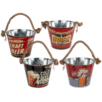 Metal Beer Bucket with Bottle Opener, Beer
