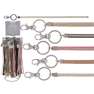 Lanyard with edging & carabiner hook,
