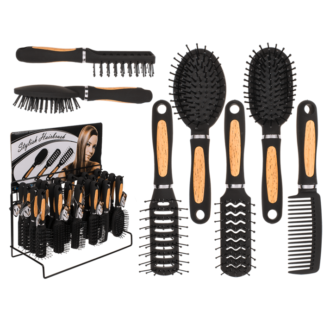 Hairbrush in wooden optic,