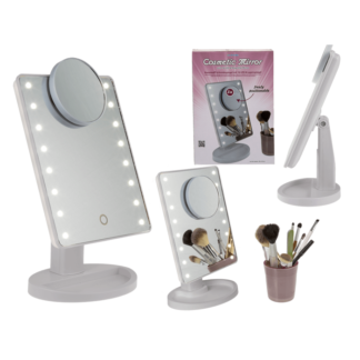 Cosmetic mirror with 16 LED & magnifier mirror,