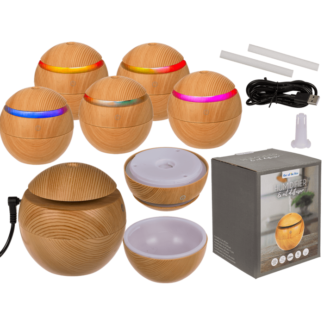 Mini humidifier/oil diffuser, Wooden Optic,