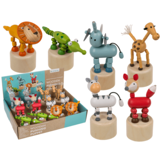 Wooden pushing puppet, animal