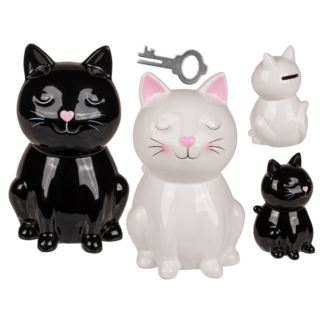 Savings bank with lock, Cat,