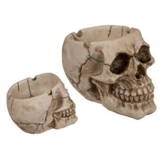 Polyresin ashtray, Skull,