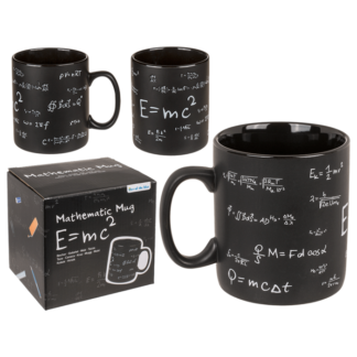 Black stoneware mug, Mathematic,