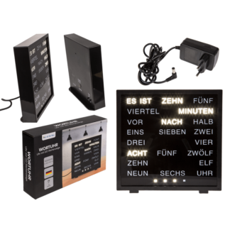 Clock with German words,