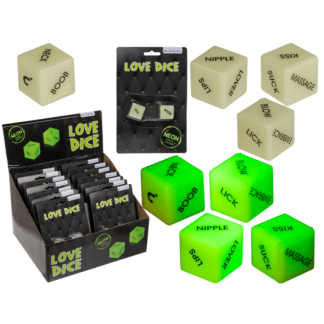 Love dice English version, glow in the dark,