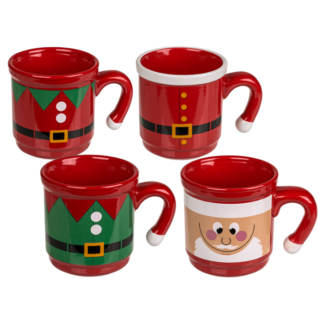 Mug with Christmas design (Santa Claus & Santa,