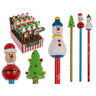 Wooden Pencil, Christmas, approx. 2,2 x 21 cm,