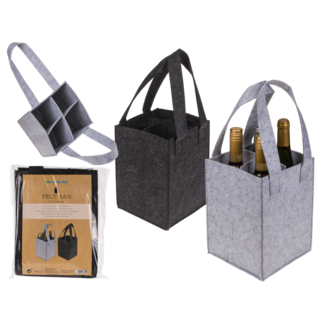 Felt bottle bag for 4 bottles,
