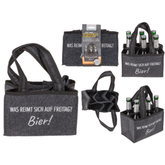 Felt Bottle Bag with 6 compartments,
