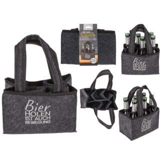 Felt Bottle Bag with 6 compartments,